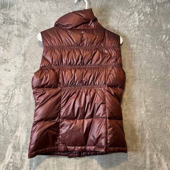 prAna Women's‎ Milly Quilted Puffer Vest Size Small Dark Burgundy Purple - Picture 4 of 8